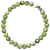 Bracelet en serpentine verte - Perles rondes 6 mm