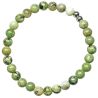 Bracelet en serpentine verte - Perles rondes 6 mm