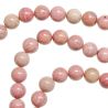 Bracelet en rhodonite - Perles rondes 10 mm