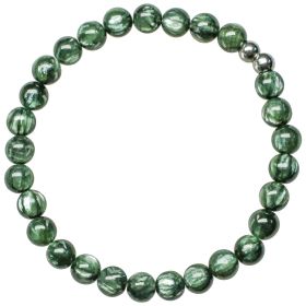 Bracelet en séraphinite - Perles rondes 6 mm