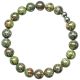 Bracelet en jaspe sang de dragon - Perles rondes 8 mm