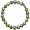 Bracelet en jaspe sang de dragon - Perles rondes 8 mm