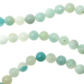 Bracelet en amazonite - Perles rondes 8 mm