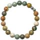 Bracelet en jaspe océan - Perles rondes 8 mm