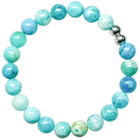 Bracelet en hémimorphite - Perles rondes 8 mm