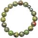 Bracelet en jaspe sang de dragon - Perles rondes 10 mm