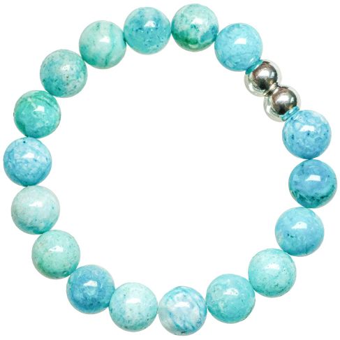 Bracelet en hémimorphite - Perles rondes 10 mm