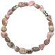 Bracelet en rhodonite - Perles roulées 5 à 8 mm