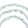 Bracelet en calcédoine bleue - Perles roulées 5 à 8 mm
