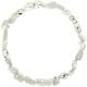 Bracelet en pierre de lune blanche - Perles roulées 5 à 8 mm