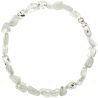Bracelet en pierre de lune blanche - Perles roulées 5 à 8 mm