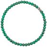 Bracelet en malachite - Perles rondes 4 mm