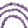 Bracelet en améthyste - Perles pierres roulées 7 à 10 mm