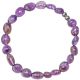 Bracelet en améthyste - Perles pierres roulées 7 à 10 mm