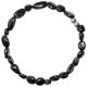 Bracelet en tourmaline noire - Perles roulées 5 à 8 mm