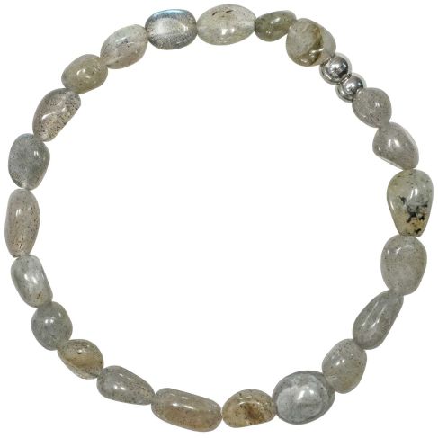 Bracelet en labradorite - Perles roulées 5 à 8 mm