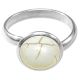 Bague argentée avec cabochon rond en magnésite
