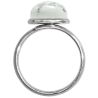 Bague argentée avec cabochon rond en howlite
