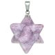 Pendentif étoile merkaba en jade lilas