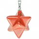 Pendentif étoile merkaba en jaspe rouge