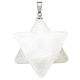 Pendentif étoile merkaba en jade blanc
