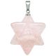 Pendentif étoile merkaba en quartz rose