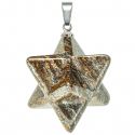 Pendentif étoile merkaba en bronzite