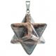 Pendentif étoile merkaba en obsidienne acajou