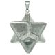 Pendentif étoile merkaba en jaspe gris