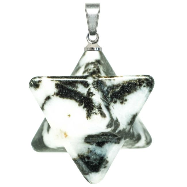 Pendentif étoile merkaba en jaspe zèbre