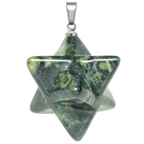 Pendentif étoile merkaba en jaspe de Kambaba