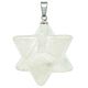 Pendentif étoile merkaba en quartz blanc