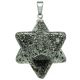 Pendentif étoile merkaba en pierre de lave