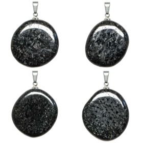 Pendentif galet plat en nuumite