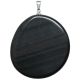 Pendentif galet plat en obsidienne oeil céleste