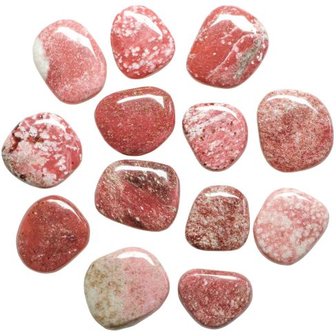 Petits galets plats thulite - Lot de 3