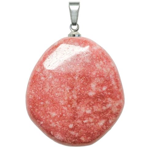 Pendentif galet plat en thulite