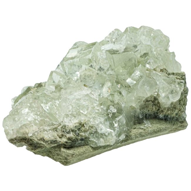 Fluorite verte cristallisée sur matrice silico-calcaire - 117 grammes