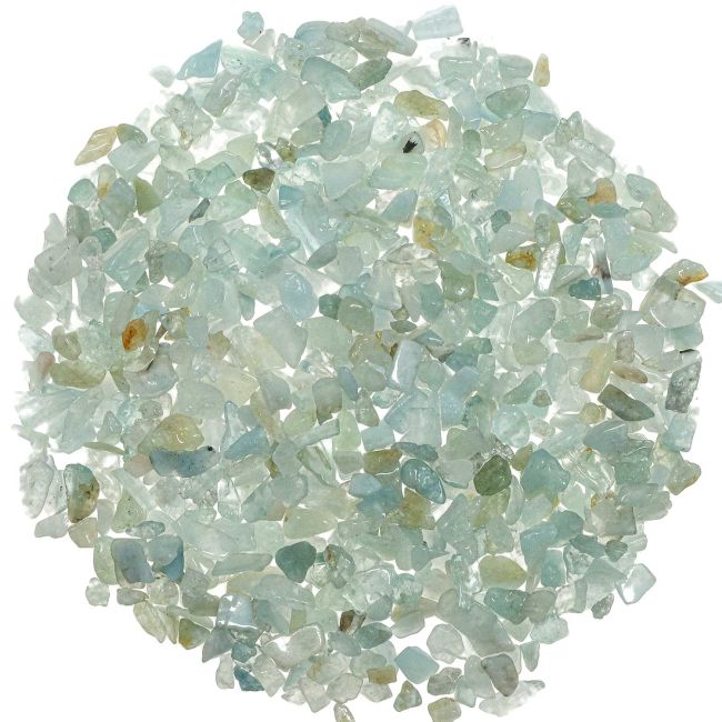 Mini pierres roulées aigue-marine - Qualité extra - 5 à 10 mm - 50 grammes