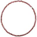 Bracelet en grenat rouge - Perles facetées ultra mini