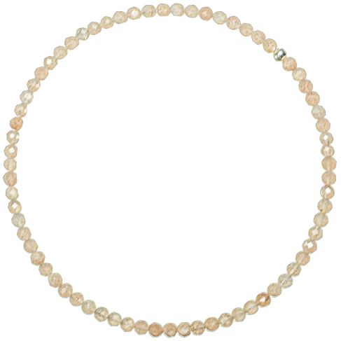 Bracelet en pierre de soleil - Perles facetées ultra mini