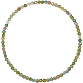 Bracelet en tourmaline multicolore - Perles facetées ultra mini