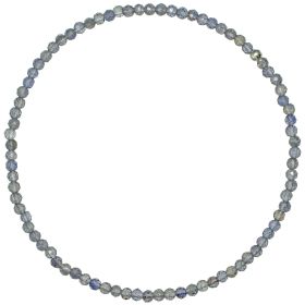 Bracelet en iolite - Perles facetées ultra mini