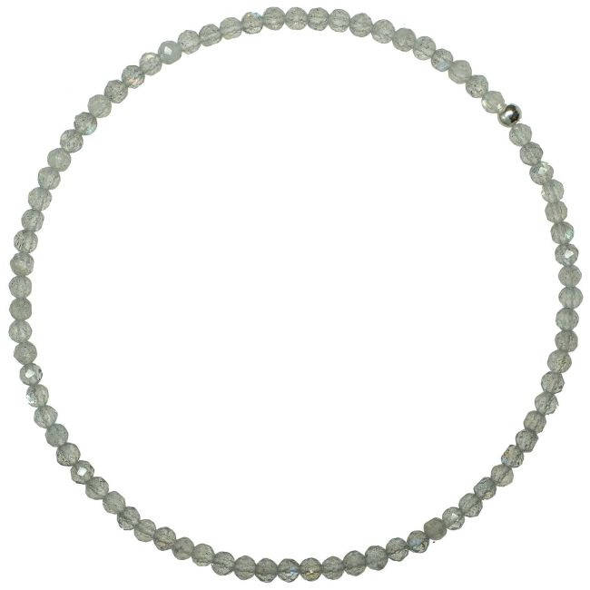 Bracelet en labradorite - Perles facetées ultra mini