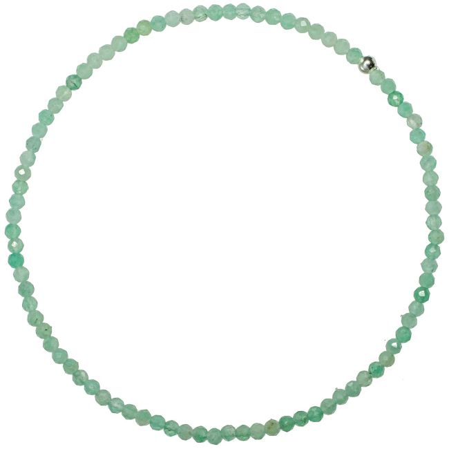 Bracelet en smaragdite - Perles facetées ultra mini