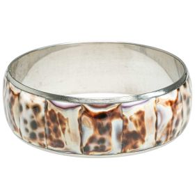 Bracelet bangle avec coquillage cypraea tigris