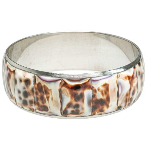 Bracelet bangle avec coquillage cypraea tigris
