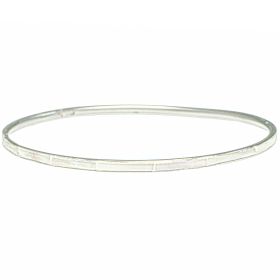 Bracelet bangle fin avec nacre blanche
