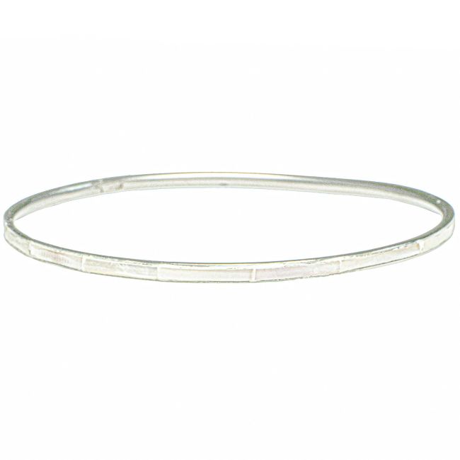 Bracelet bangle fin avec nacre blanche