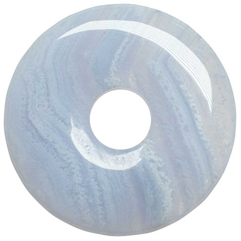 Donut Pi Chinois en calcédoine bleue pour pendentif